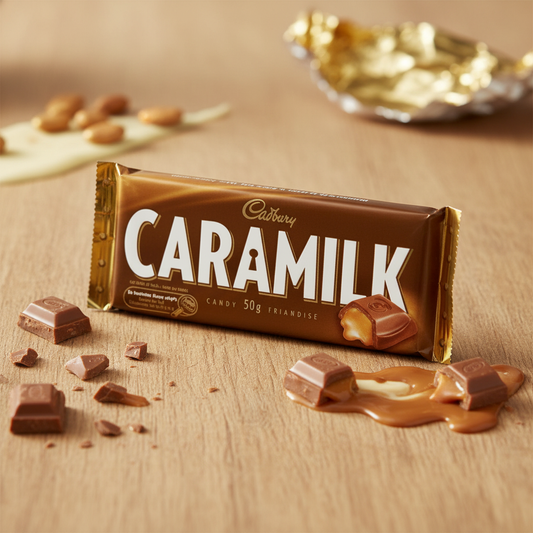 Cadbury Caramilk Chocolate Candy Bars 50g Each – Pack of 24 Creamy Caramel Filled Milk Chocolate