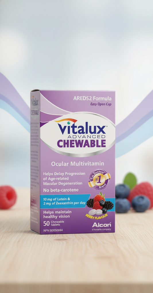 Vitalux Advanced, Chewable Ocular Multivitamin, 50 chewable tablets,