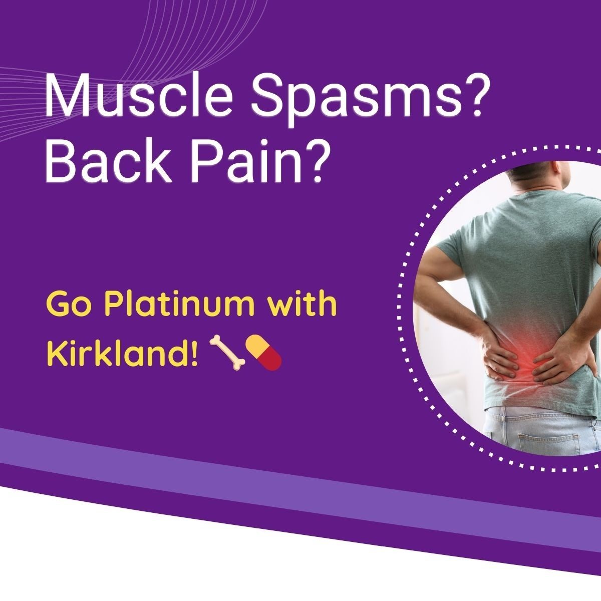 Kirkland Signature Muscle & Back Pain Relief Platinum 80 Caplets