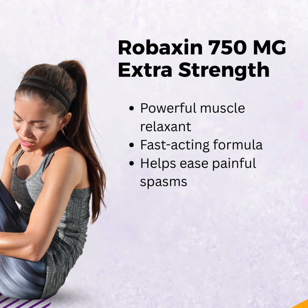 Robaxin 750 Extra Strength Muscle Relaxant | Methocarbamol 750 mg | 50 Tablets | FREE SHIPPING 💊OTC CANADA