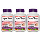 Webber Naturals Super Sleep Chewable Tablets with Melatonin, L-Theanine & 5-HTP 90 Count