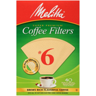 Melitta #6 Cone Coffee Filters - Unbleached Brown, 12-Pack (480 Total) + FREE SHIPPING
