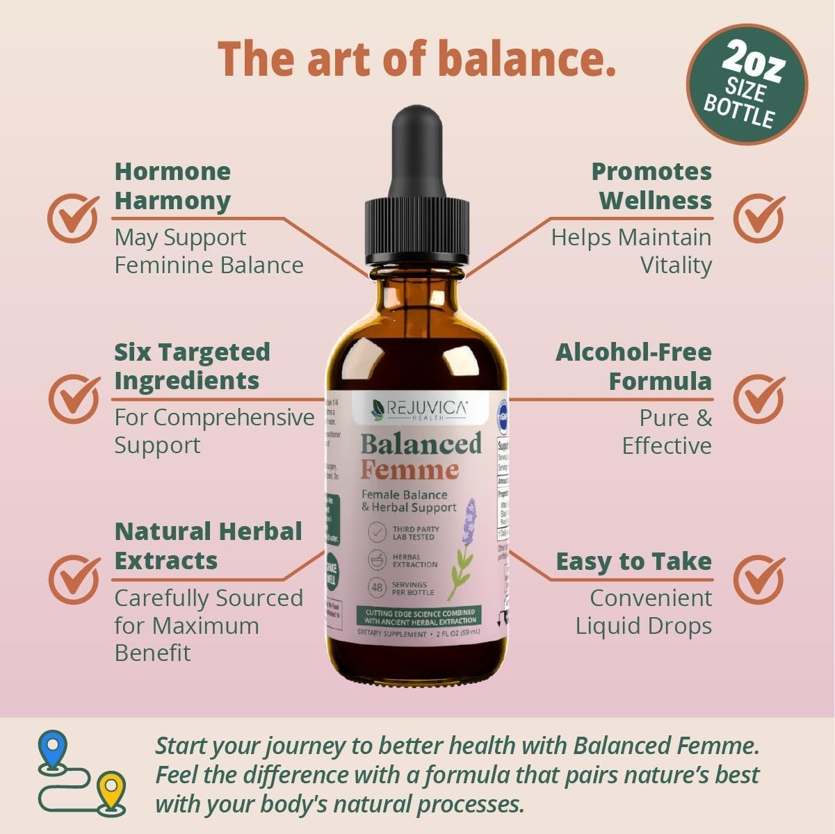 Elite Balanced Femme   - Alcohol-Free Liquid Menopause Support, Energy Boost