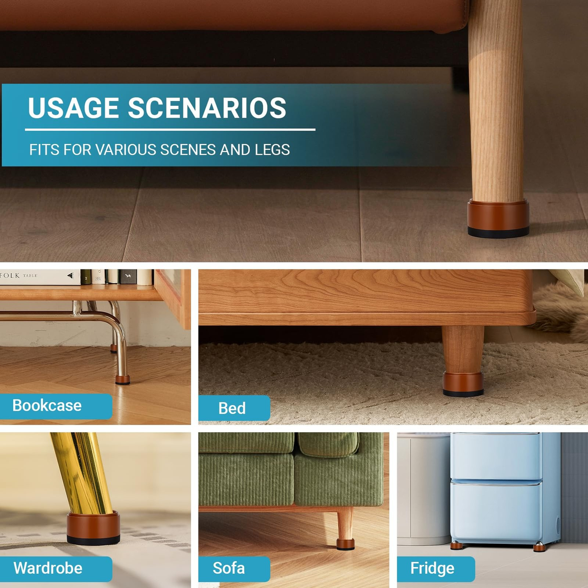 Heavy Duty Furniture Risers Set of 8 | Adjustable Bed & Sofa Elevators | Couch, Table & Chair Lifts | FREE SHIPPING 🛏️