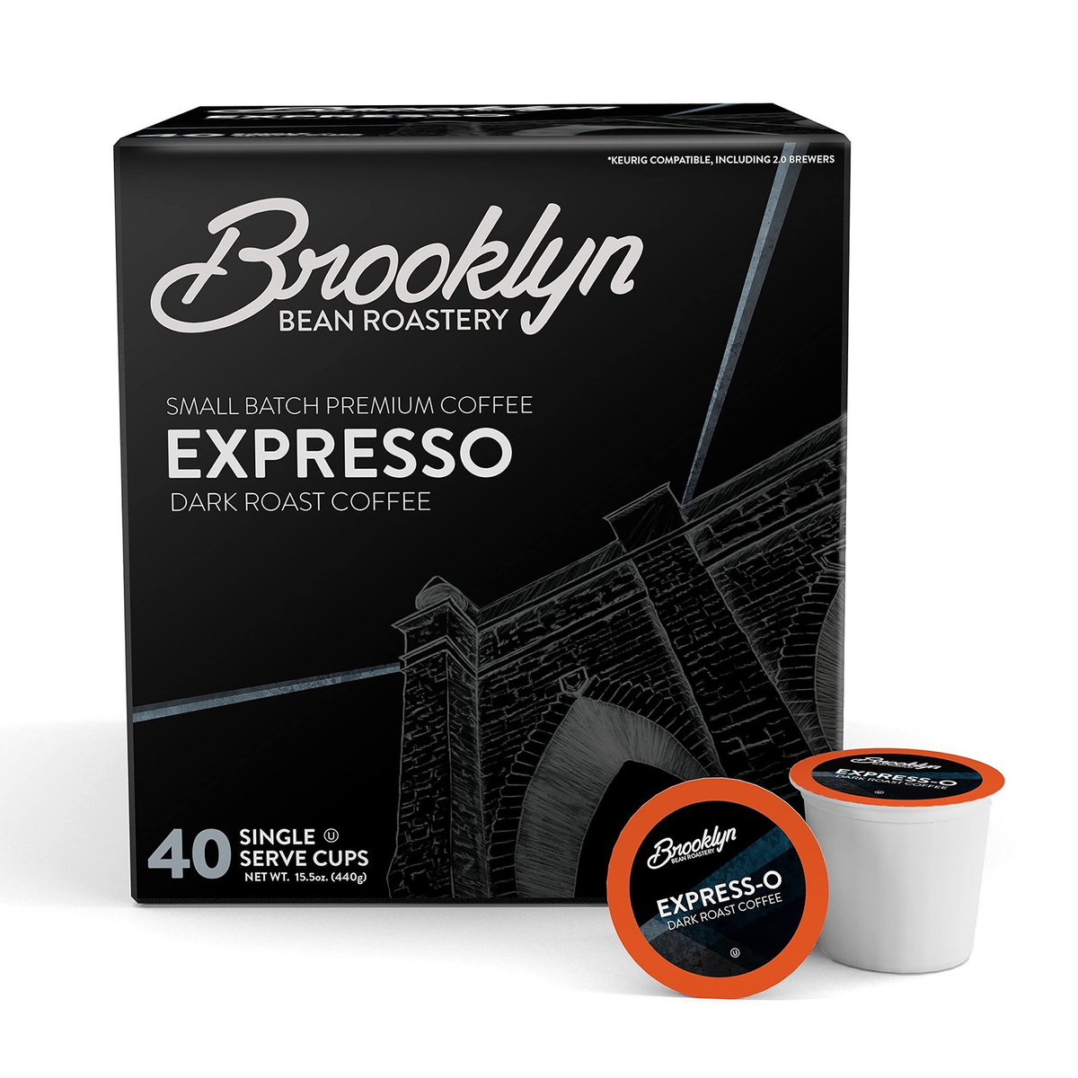 Brooklyn Beans ExpressO Gourmet Coffee Pods  Compatible with Keurig 2.0 K Cup...
