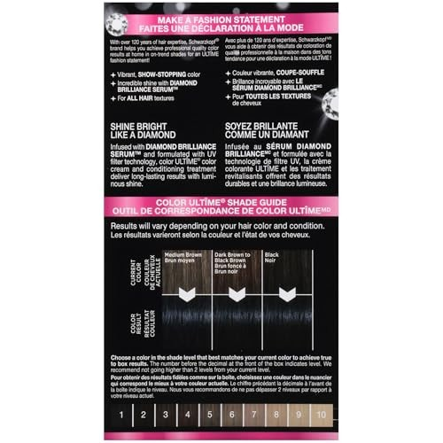Schwarzkopf Color Ultime Permanent Hair Color Cream, 1.4 Sapphire Black