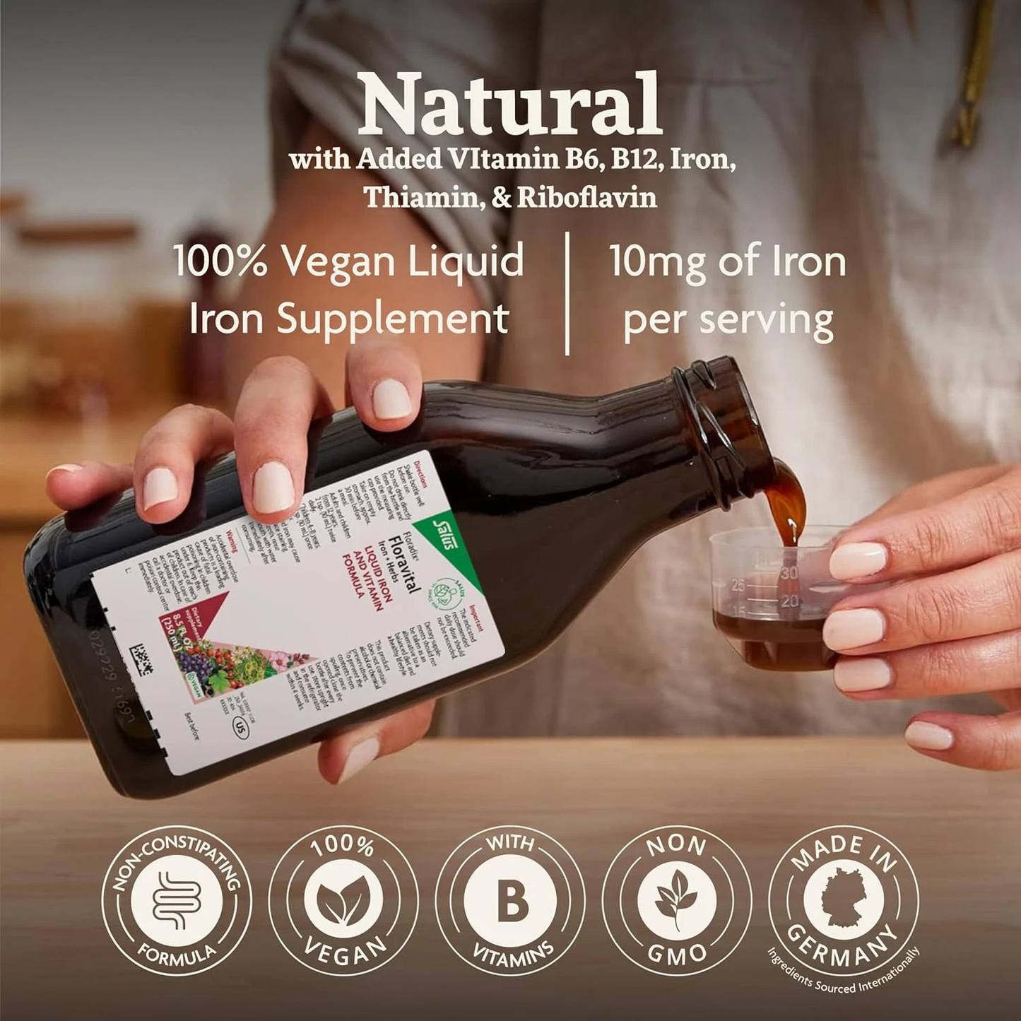Floradix Liquid Iron & Vitamin Formula 500ml Pack of 2 from UK – High Absorption Energy Supplement – Free Shipping