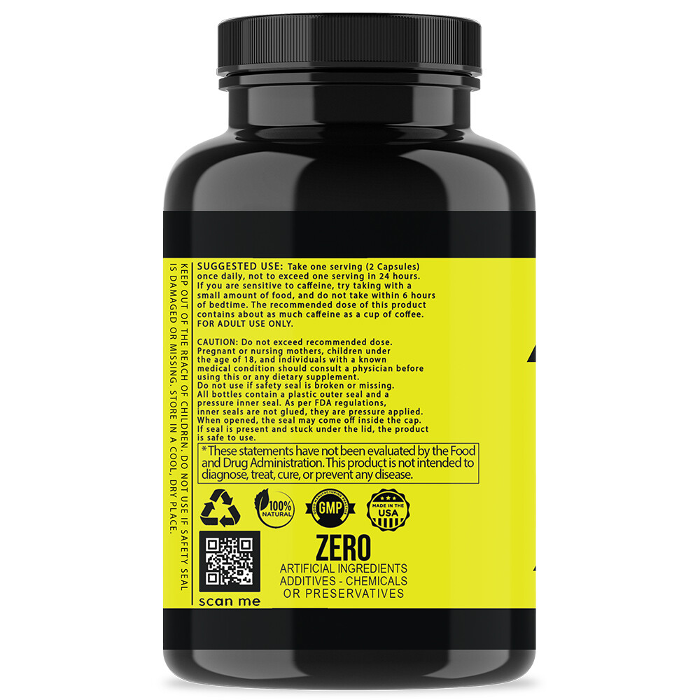 All Natural Energy Booster with Caffeine & Garcinia Cambogia – 2 Packor 5 pack | Metabolism & Daily Energy Support | Free Shipping