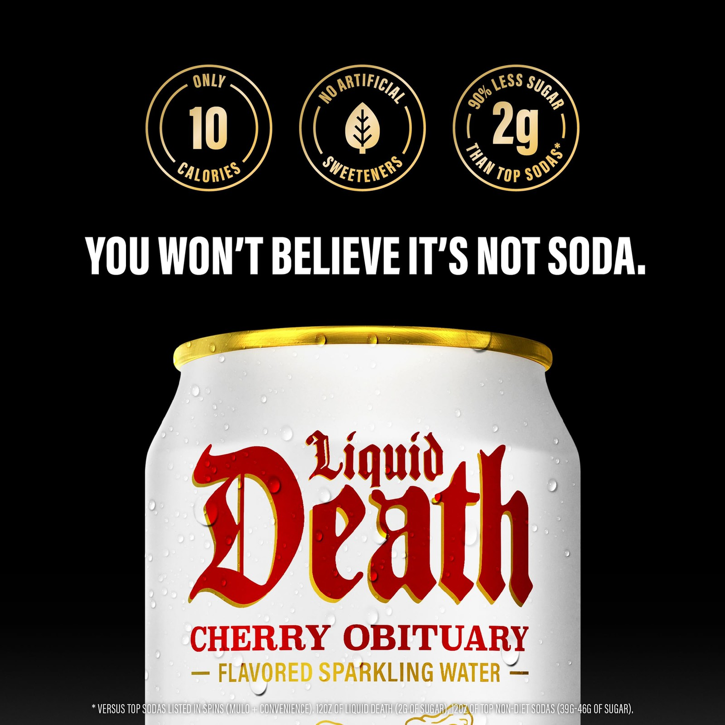 Liquid Death Soda-Flavored Sparkling Water - Cherry 12 Fl Oz (Pack of 12)