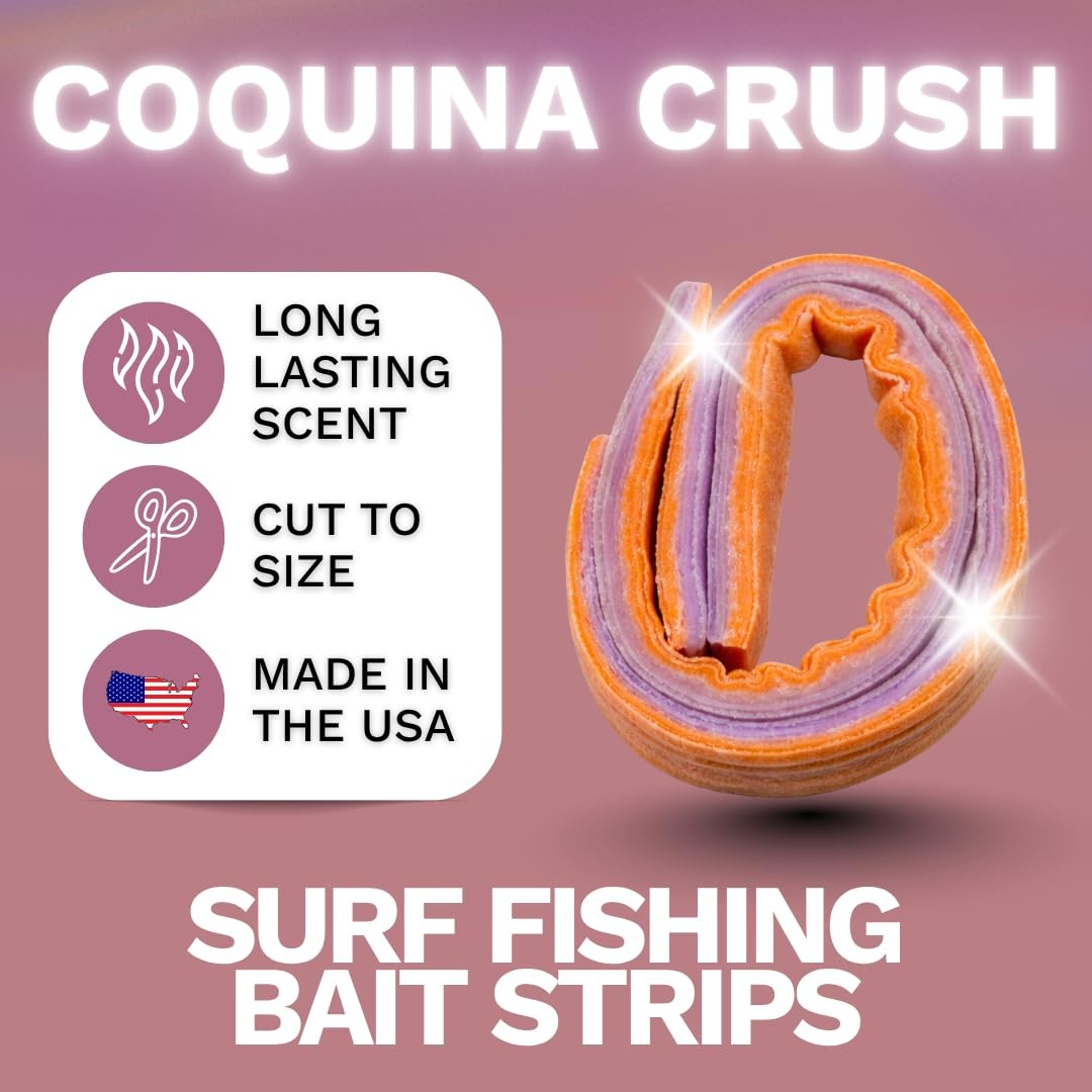 Saltwater Fishing Bait Strips Shrimp Crab Clam Scented Cut Bait Surf Fishing 🎣🦐