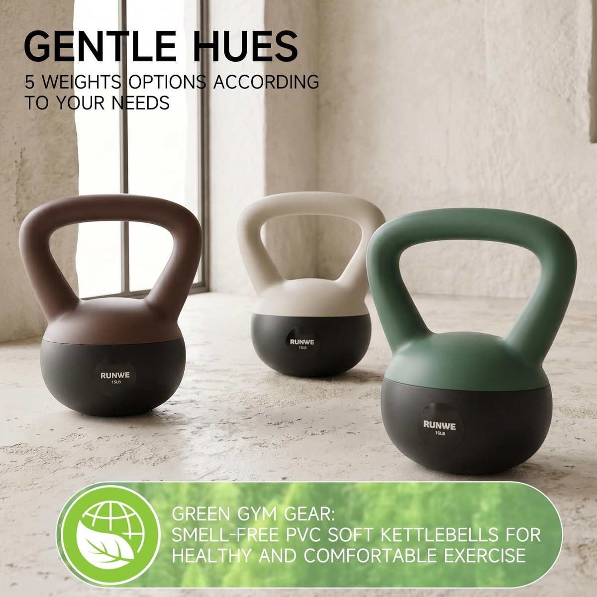 Soft Kettlebell Set 5-25 lb | Sand-Filled Anti-Slip Weights | Home Gym Strength Training | FREE SHIPPING 💪🏋️