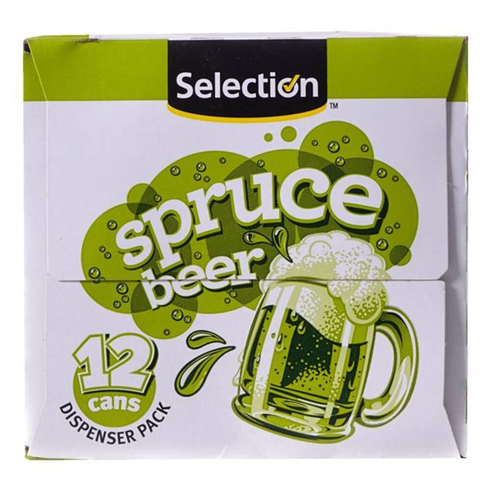 12 Cans of Selection Spruce Beer Soft Drink 12 fl oz  Each Can