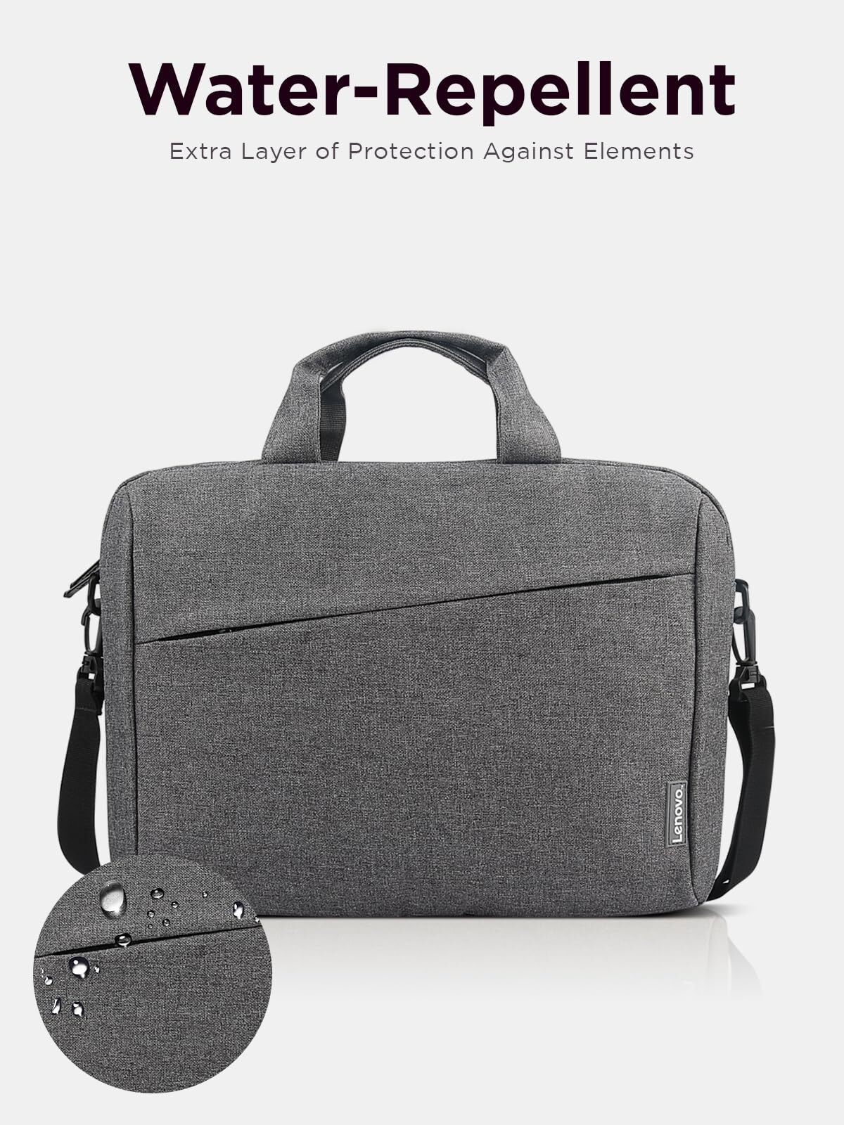 Lenovo 15.6 Inch T210 Gray Laptop Shoulder Bag Water Resistant Travel Friendly