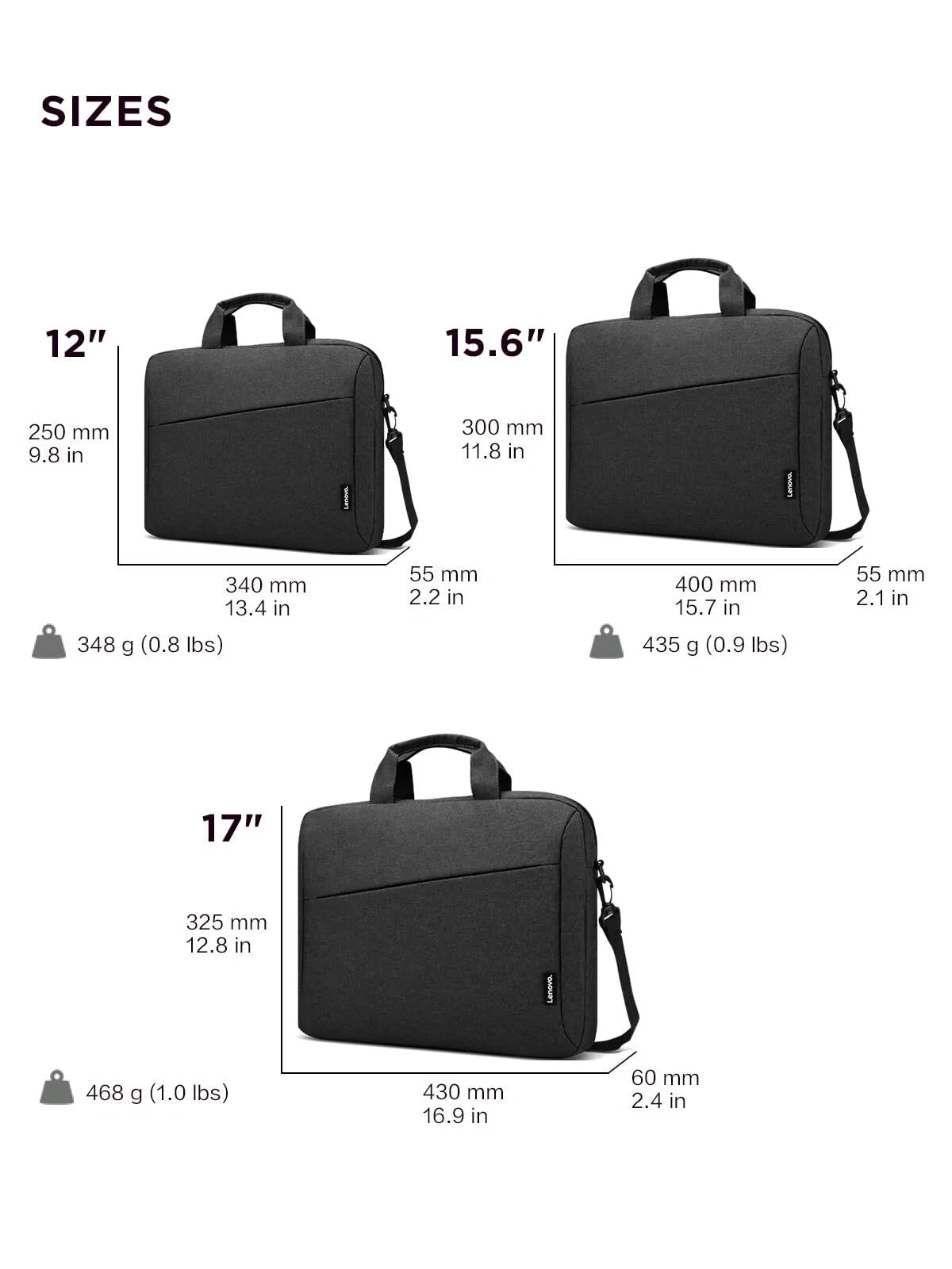 Lenovo T210 15.6 Inch Black Laptop Messenger Bag Water Repellent Design