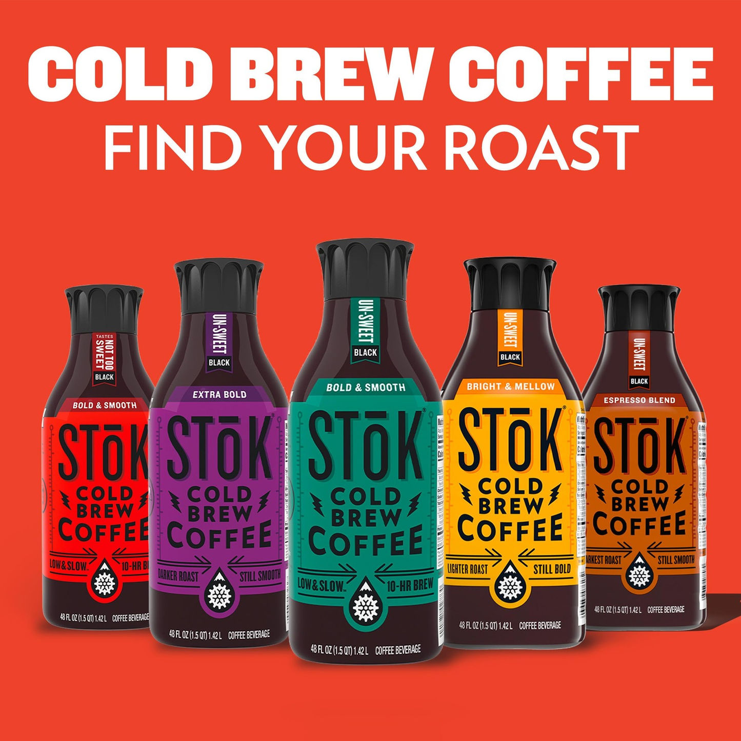 SToK Cold Brew Espresso Coffee Shots Unsweetened 0.43 fl oz (Pack of 264) | Ready-to-Drink Energy Boost Free Shipping
