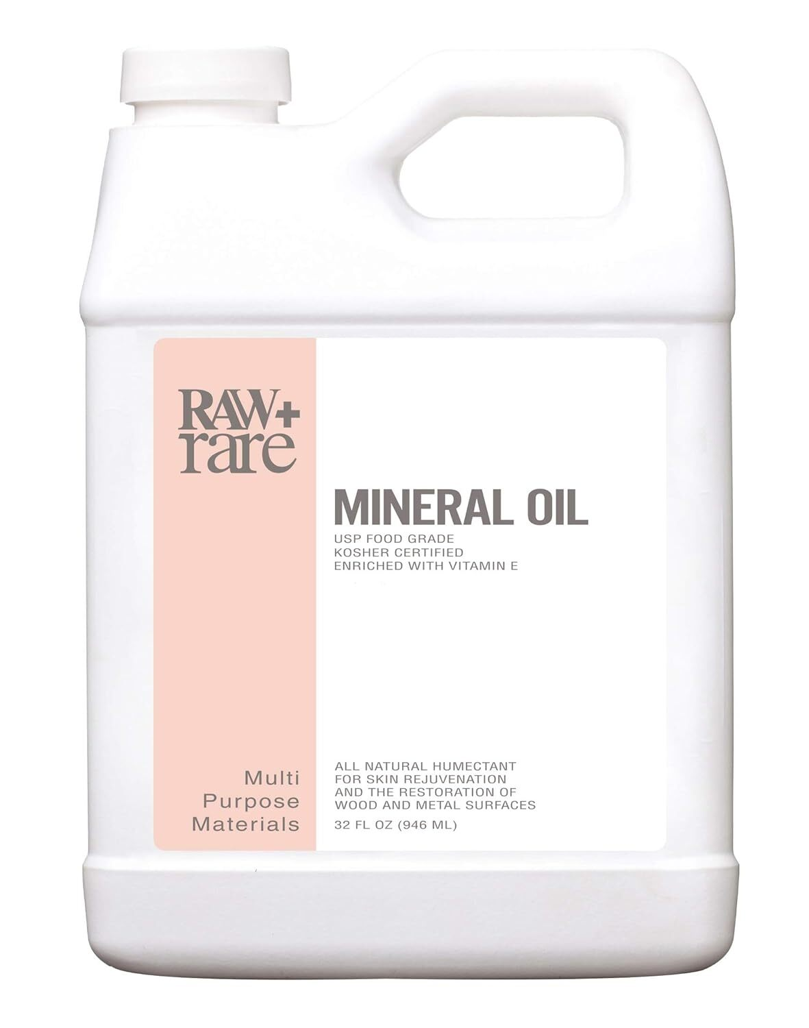 Raw Plus Rare Food Grade Mineral Oil 32 fl oz | Cutting Board, Butcher Block, Wood & Tool Conditioner | FREE SHIPPING 🪵