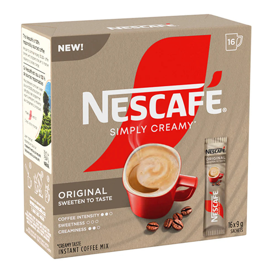 Nescafe Simply Creamy Instant Coffee Mix 16 Sachets 9g Each 144g
