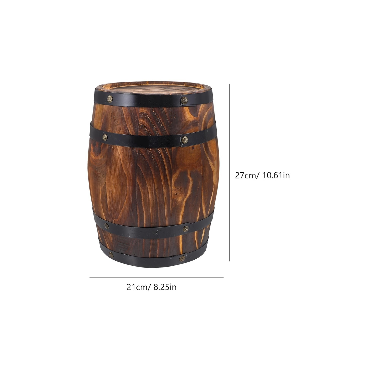 GANAZONO Wood Wine Barrel Whiskey Barrel Bucket Vintage Flower Planter Rustic Garden Decor