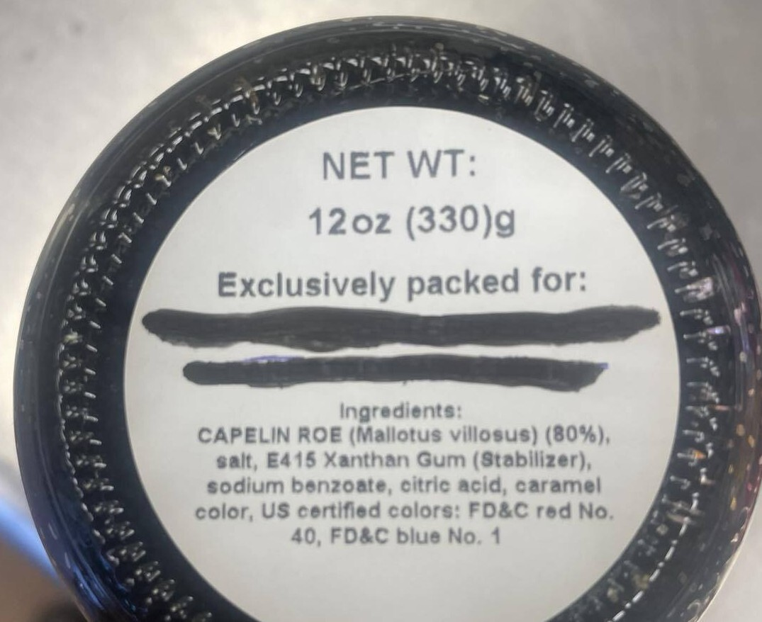 Royal Sweden Capelin Roe Caviar – Large 12 oz Jar – Free Shipping