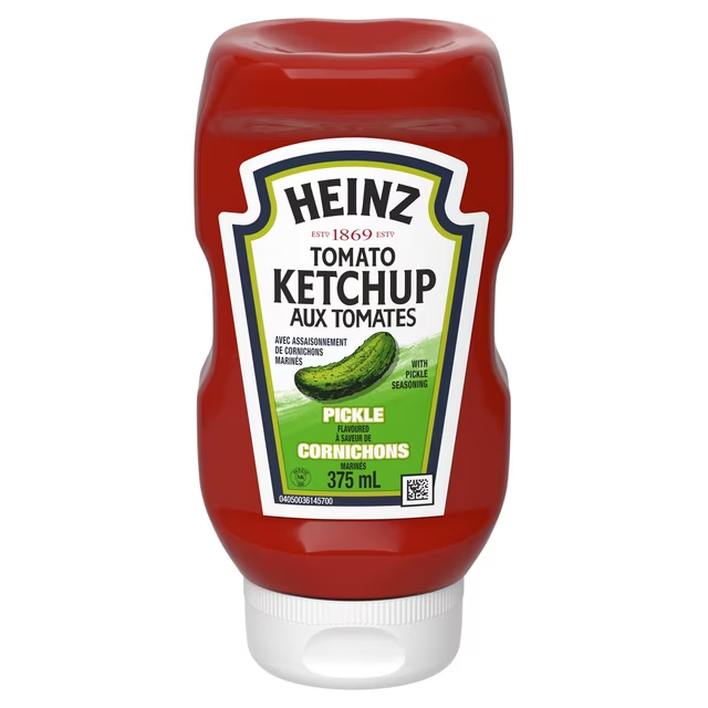 Heinz Pickle Tomato Ketchup 375 mL 2-Pack Dill Pickle Flavored Ketchup Free shipping