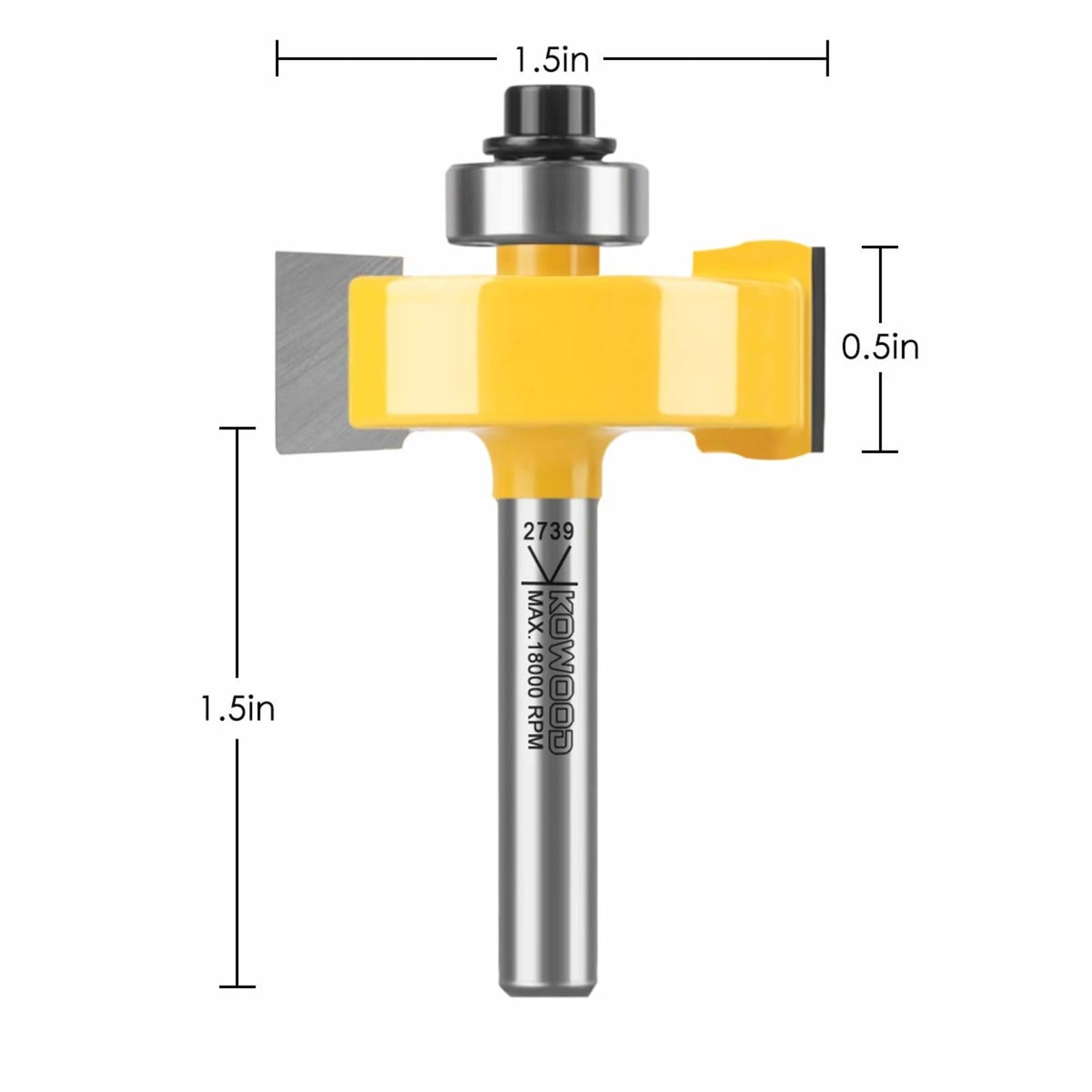 OWOOD Rabbet Router Bit | 1/4" Shank | 7 Bearings | 1/8"-1/2" Cutting Depths | Woodworking Tool | FREE SHIPPING 🪵🔧