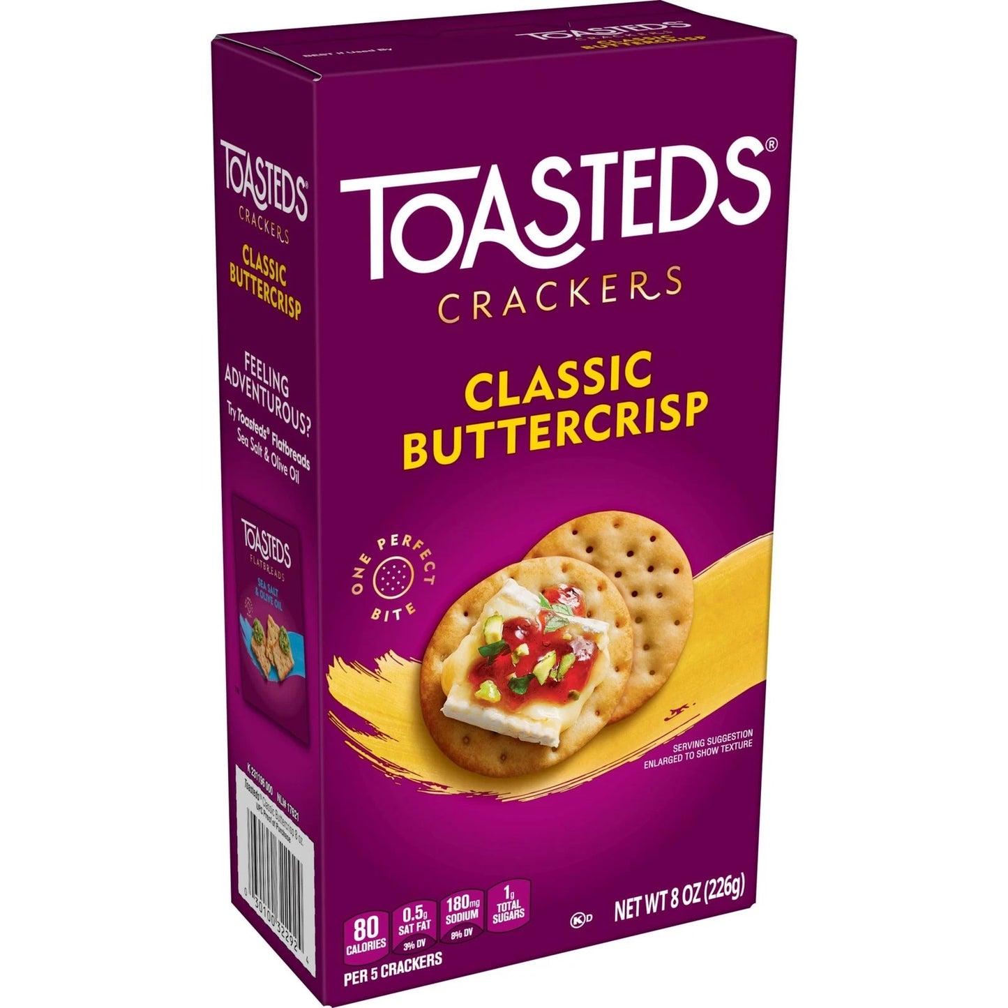 Toasteds Classic Buttercrisp Crackers 8oz Pack of 6 Snack Crackers Free Shipping