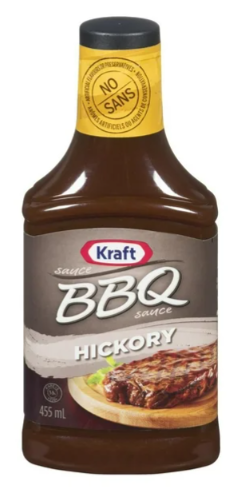 Kraft BBQ Sauce, Hickory, 455ml