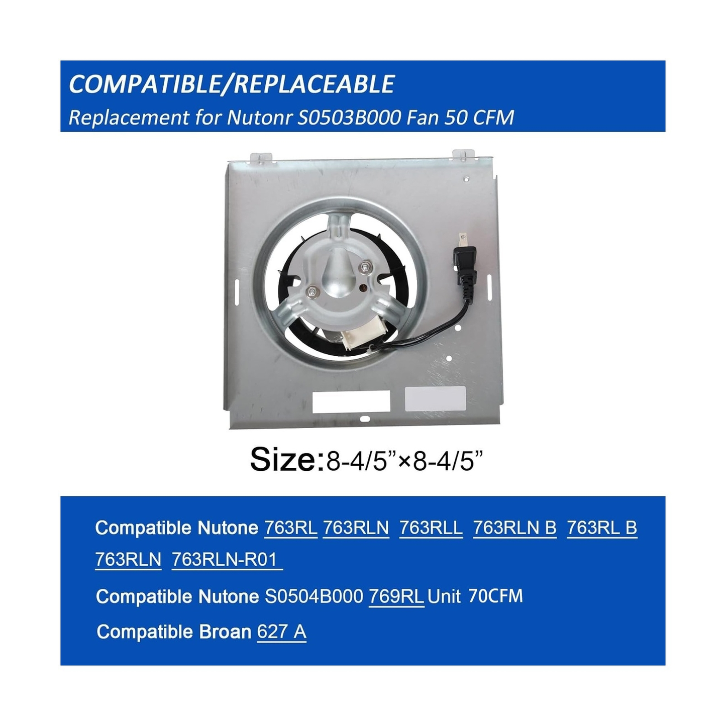 Bathroom Exhaust Fan Motor Assembly for NuTone 763RL & 769RL (Free Shipping)...