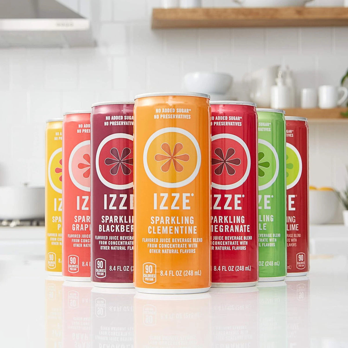 Izze Cherry Lime Sparkling Juice Beverage 24 Pack Of 8.4 Fl Oz Cans Non Gmo