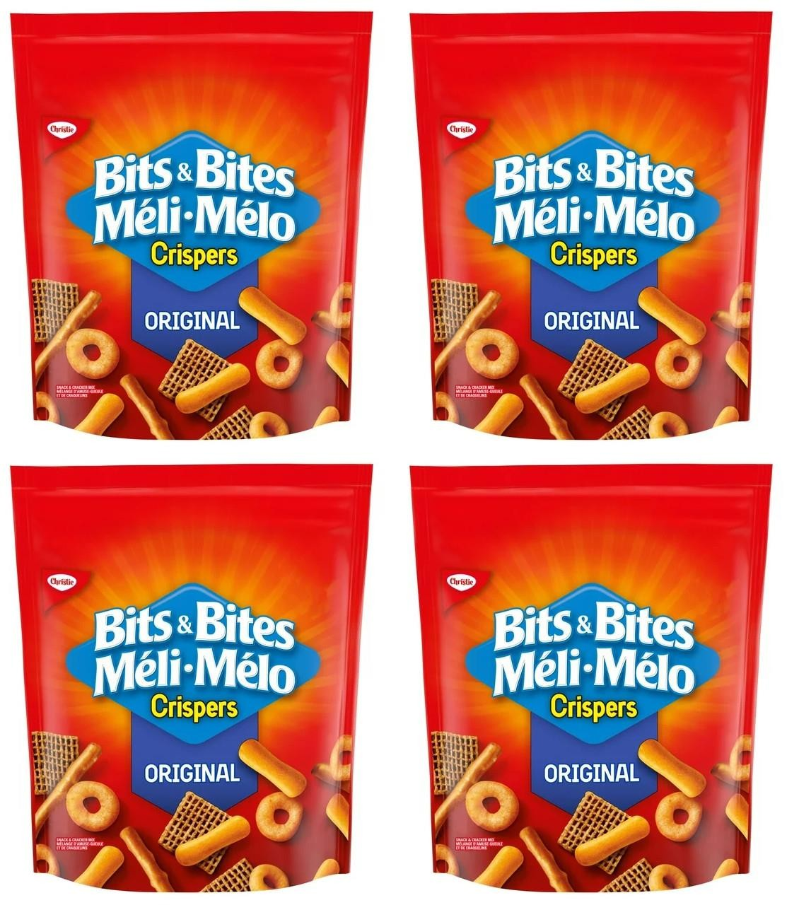Crispers Bits & Bites Original Snack and Cracker Mix, 145g (4 Pack)