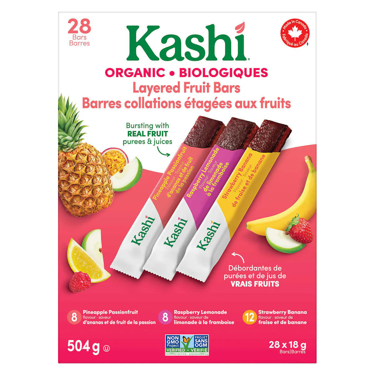 Kashi Organic Layered Fruit Bars, 28 Bars, 504g/17.6 oz