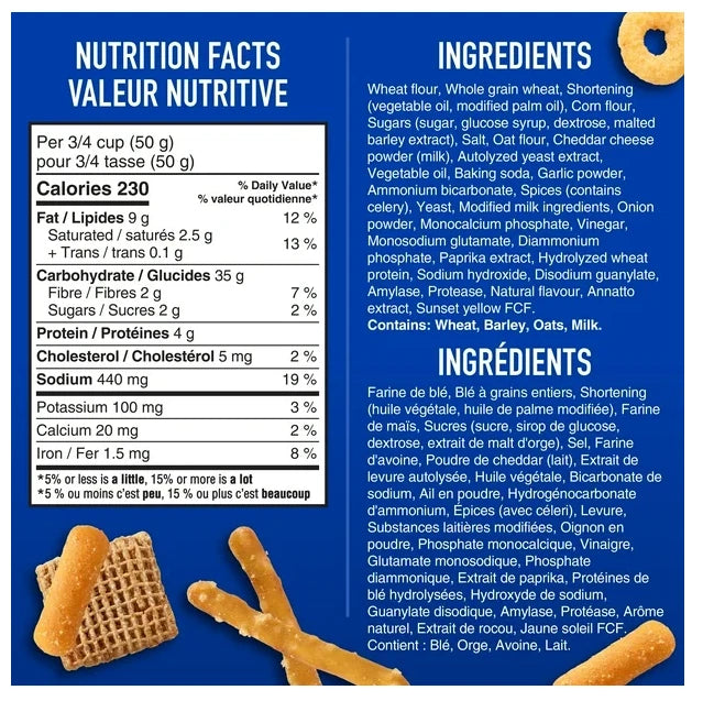 Crispers Bits & Bites Original Snack and Cracker Mix, 145g (4 Pack)