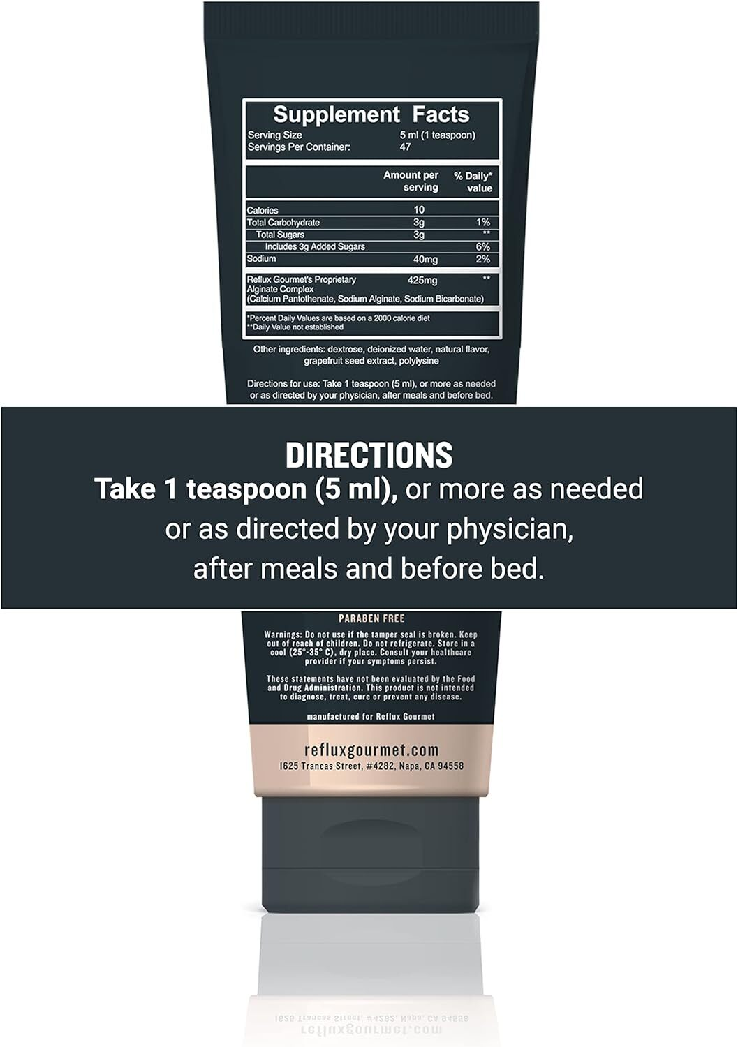 Reflux Gourmet Vanilla Caramel Heartburn Relief Supplement | All-Natural Alginate Formula | 8 fl oz (236 mL) | FREE SHIPPING 🌿