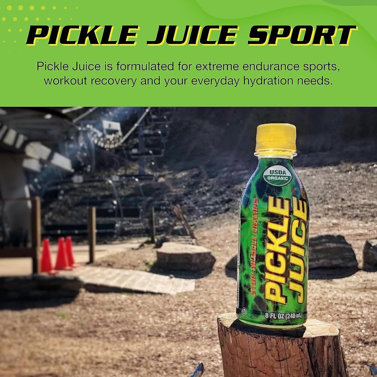 Pickle Juice Sports Drink - Relieves Cramps Immediately - 8 oz, 12 Pack, Natural