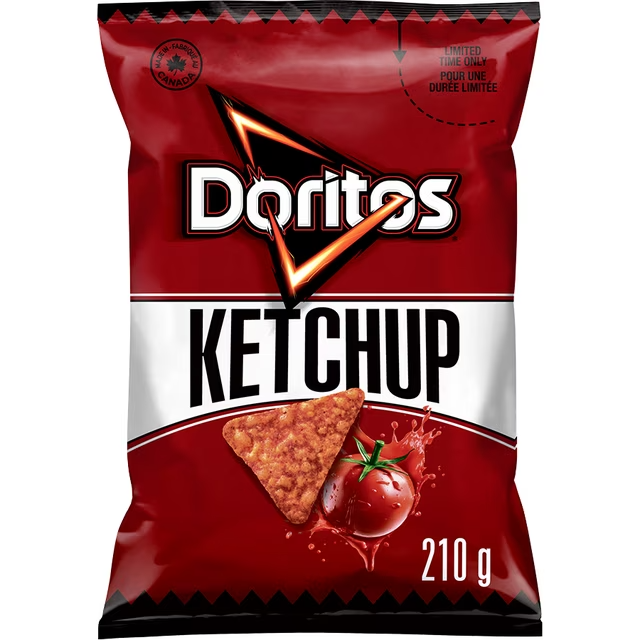 4 x Doritos Ketchup Flavoured Tortilla Chips 210g - FREE SHIPPING