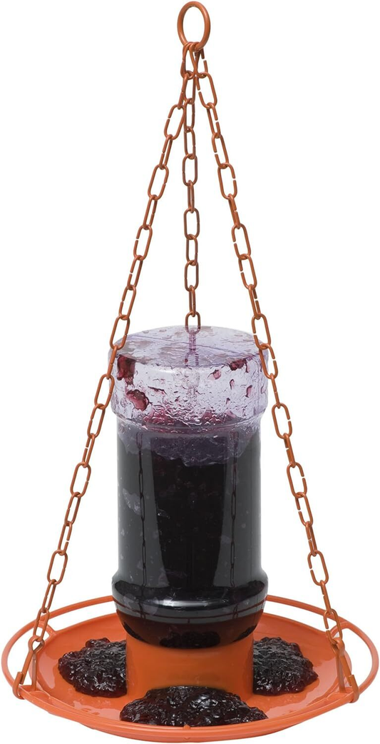 Perky Pet Oriole Jelly Feeder 32 Oz Orange Tray Attracts Orioles With Grape J...