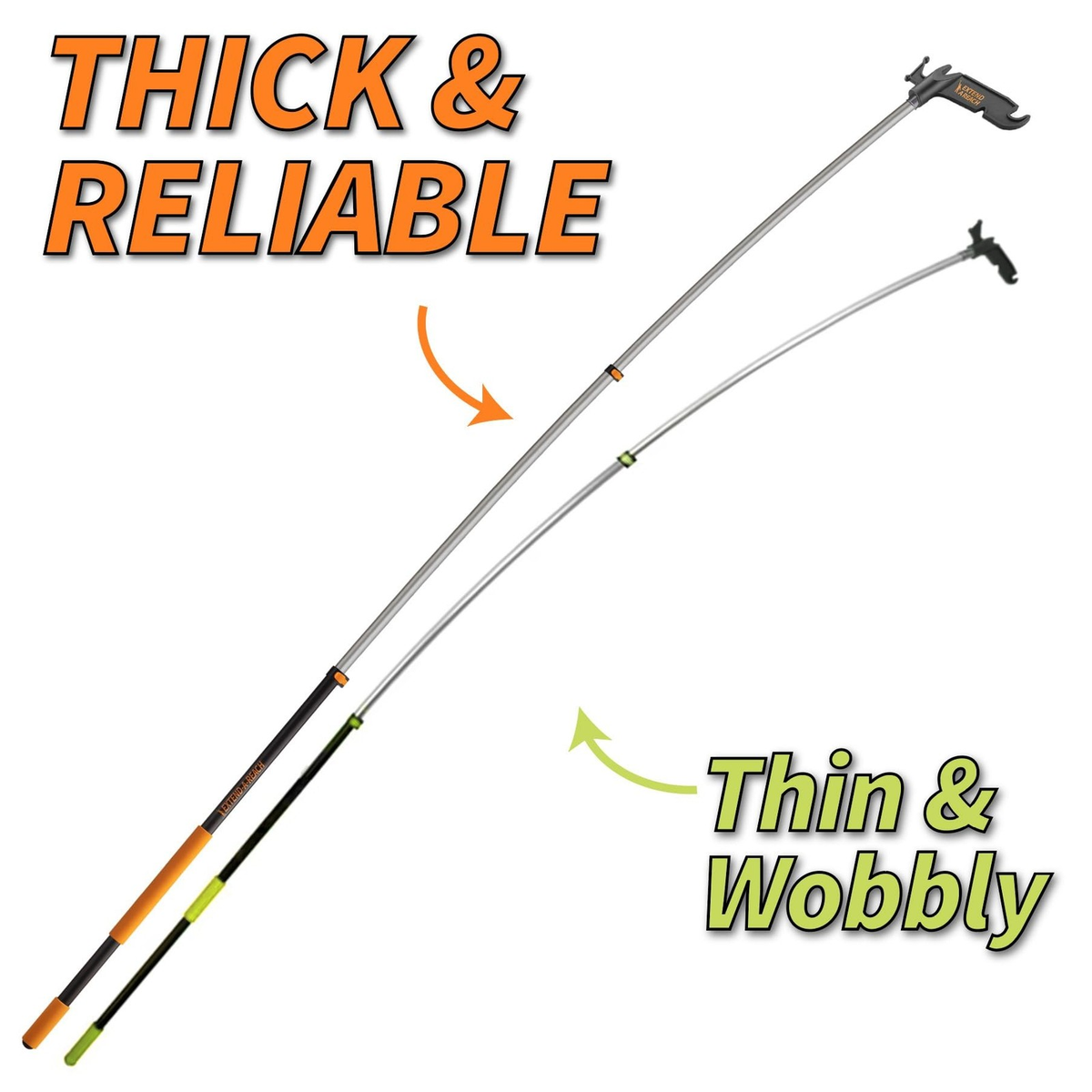 Boat Hook for Docking with Telescoping Extension Pole // Durable, Floating, L...