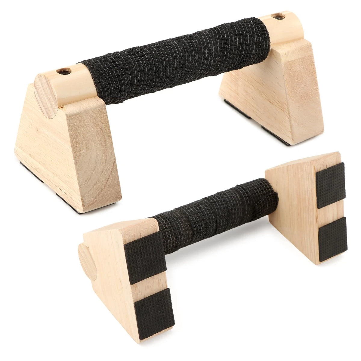Wooden Push Up Bars for Calisthenics, Handstands, and Home Workouts