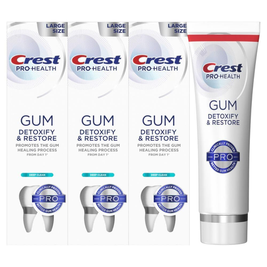Crest Pro Health Gum Detoxify Restore Toothpaste Pack of 3 4.6 Ounce Tubes Free Shipping