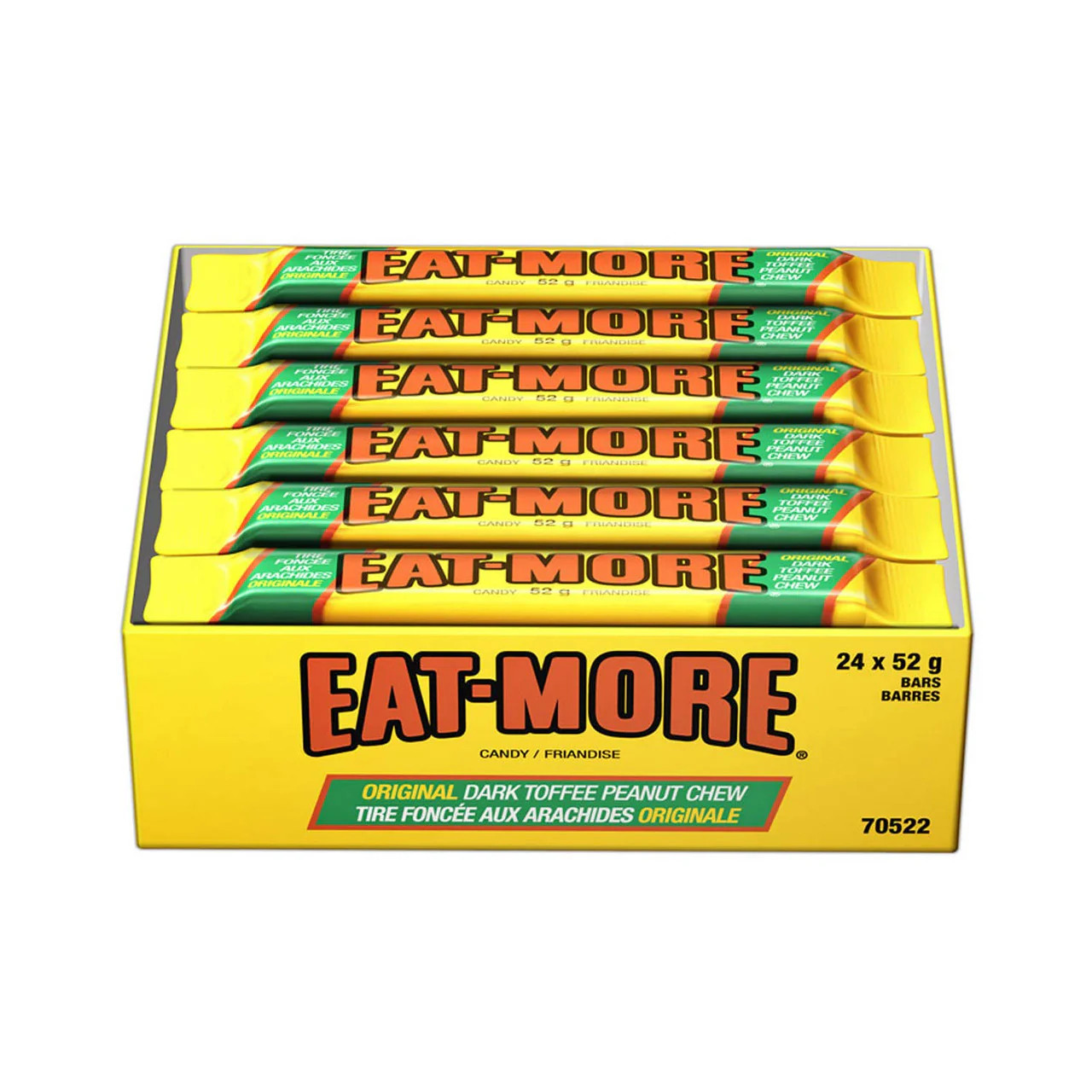 HERSHEY'S Eat-More Chocolate Bars – Chewy Toffee, Peanuts & Chocolate Candy