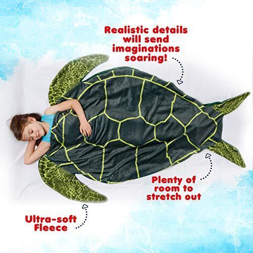 Silver Lilly Animal Tail Blanket – Plush Kids Sleeping Bag Blanket, Cozy Animal Design