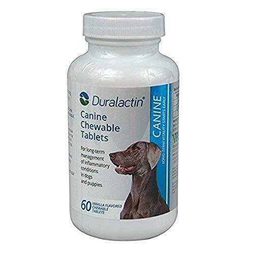 Duralactin Canine 60 Chewable Tablets for Dogs – Inflammation Support Free Shipping