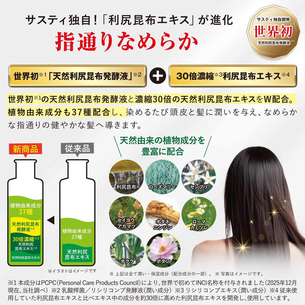 Sastty Rishiri Color Shampoo & Conditioner Dark Brown 500ml Set with Bonus Item