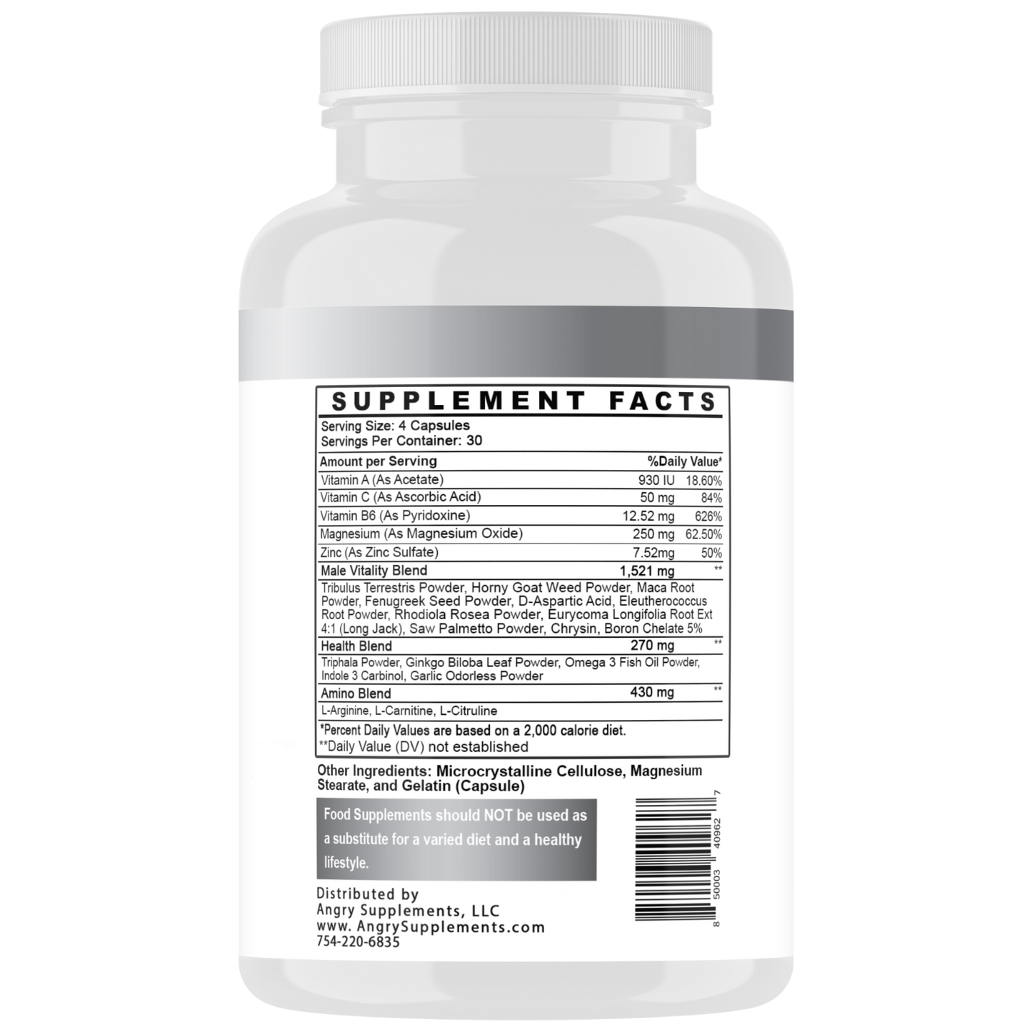 #1 Test Booster Monster Test Caps for Men 120 Capsules 2-Pack Male Performance Supplement-Free Shipping