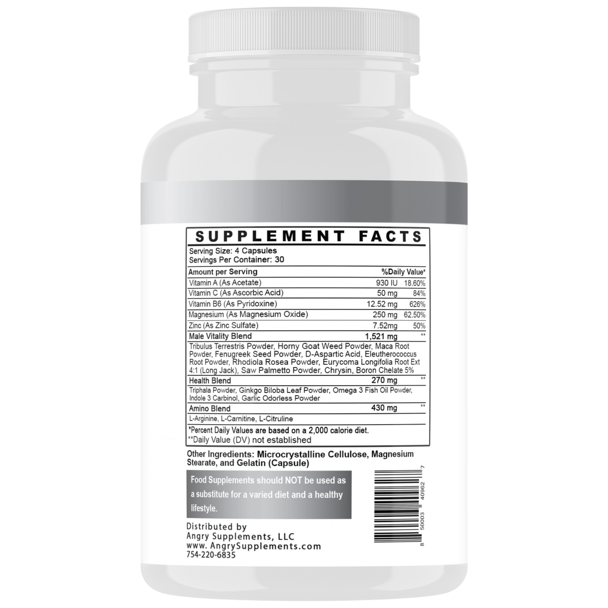 #1 Test Booster Monster Test Caps for Men 120 Capsules 2-Pack Male Performance Supplement-Free Shipping