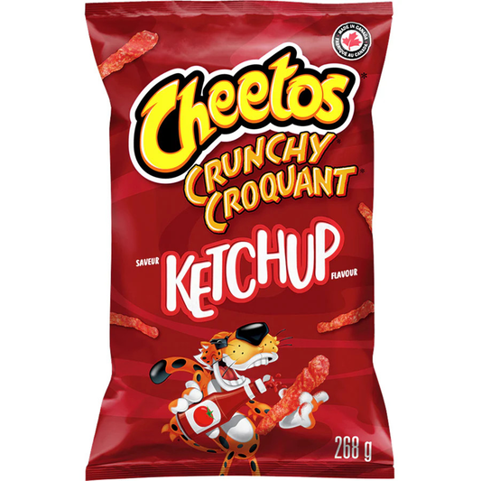 Cheetos Crunch Ketchup Cheese Snacks 268g / 9 oz – Crunchy Canadian Snack | Free Shipping