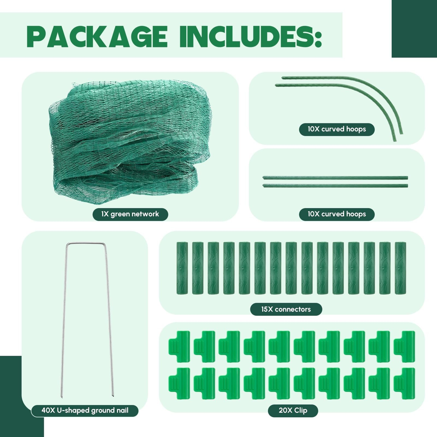 Large Chicken Tunnel Coop Run, 157 × 31.5 x 25.5 Inch, Easy to Install Gree