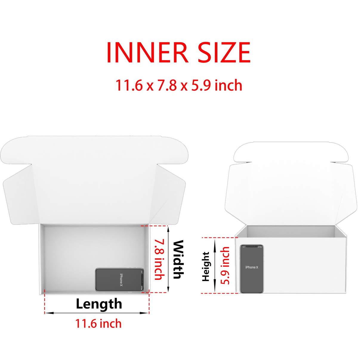12x8x6 Black Shipping Boxes | 15-Pack Corrugated Cardboard Mailer Boxes | Small Business Packaging | FREE SHIPPING 📦🖤