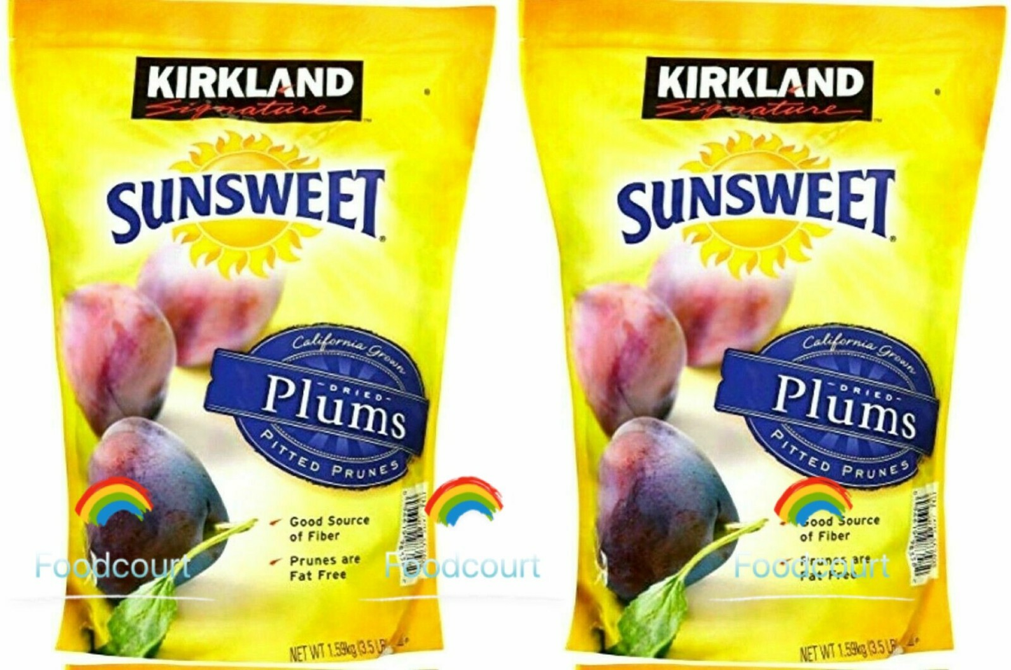 2 Pack Kirkland Signature Sunsweet Dried Plums Pitted Prunes 3.5 lb Each | Total 7 lb