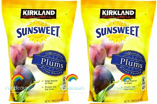 2 Pack Kirkland Signature Sunsweet Dried Plums Pitted Prunes 3.5 lb Each | Total 7 lb